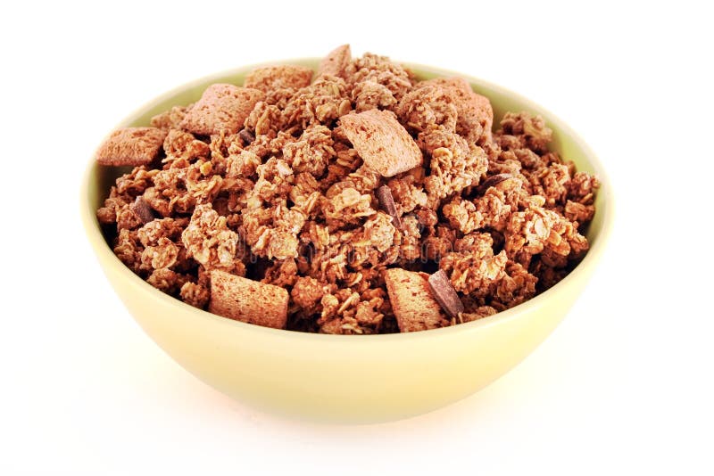 Healthy chocolate muesli stock image. Image of cereals 17751299