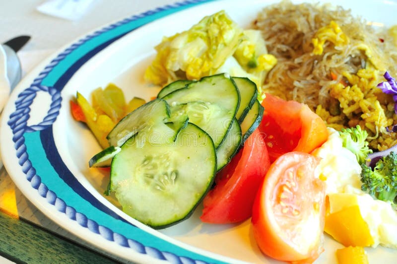 Healthy and colorful vegetable salad