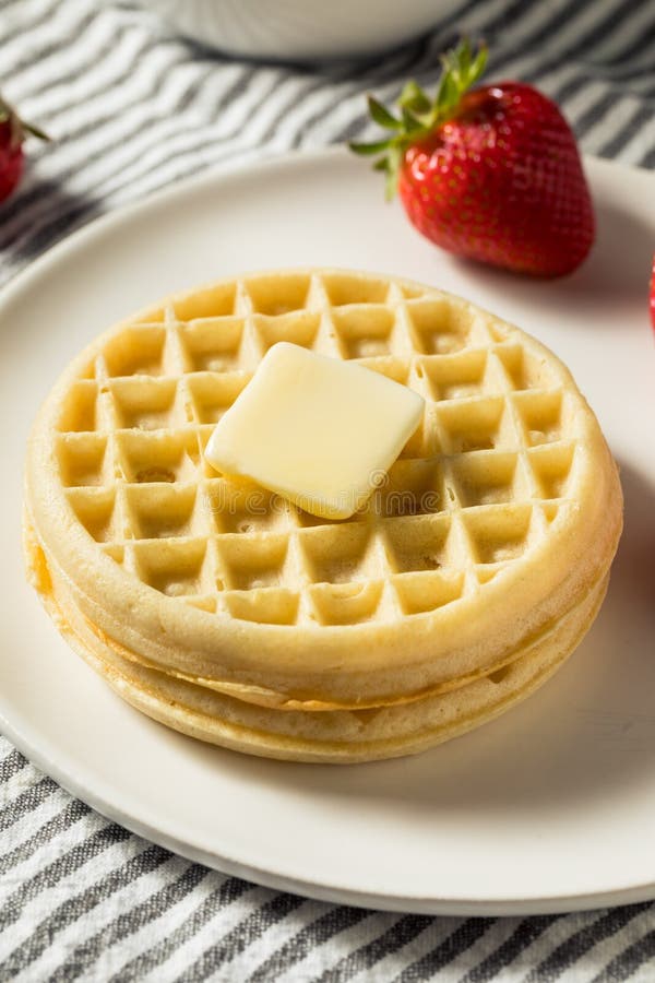 Healthy Cooked Frozen Waffles for Breakfast Stock Photo Image of