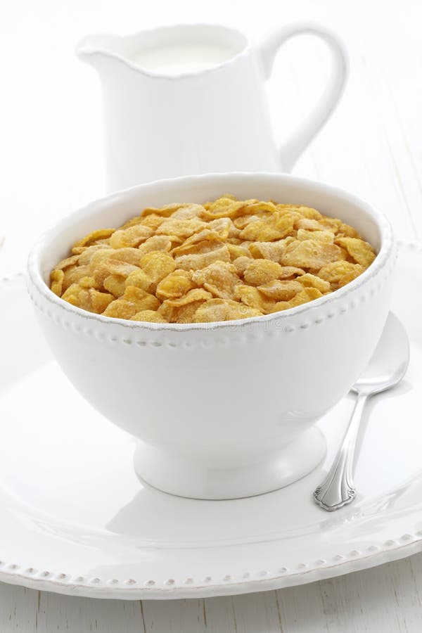 Healthy Corn Flakes Breakfast Stock Photo Image of edible, nature