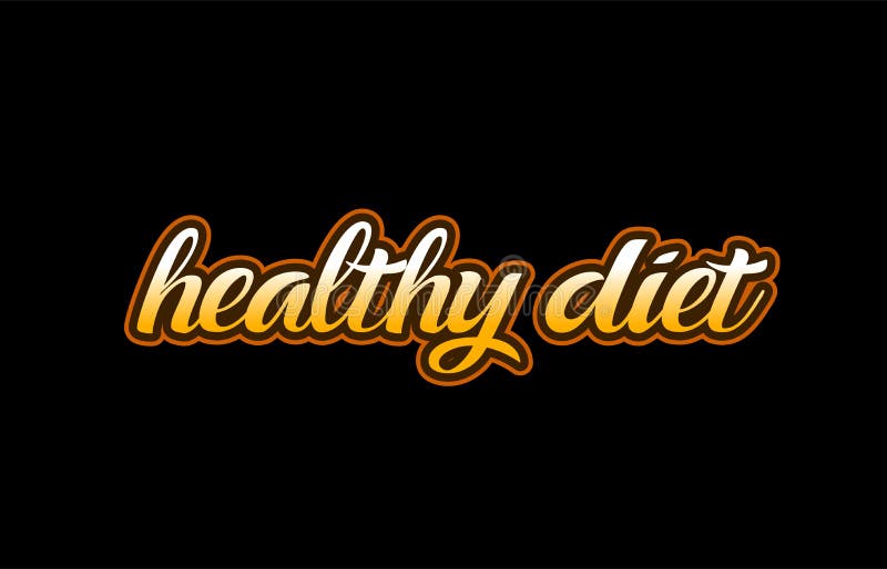 Healthy Diet Word Text Banner Postcard Logo Icon Design ...