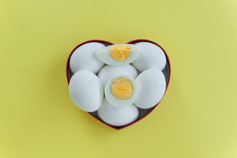 Healthy Eating Eggs in Heart Shaped Box Stock Image Image of meal