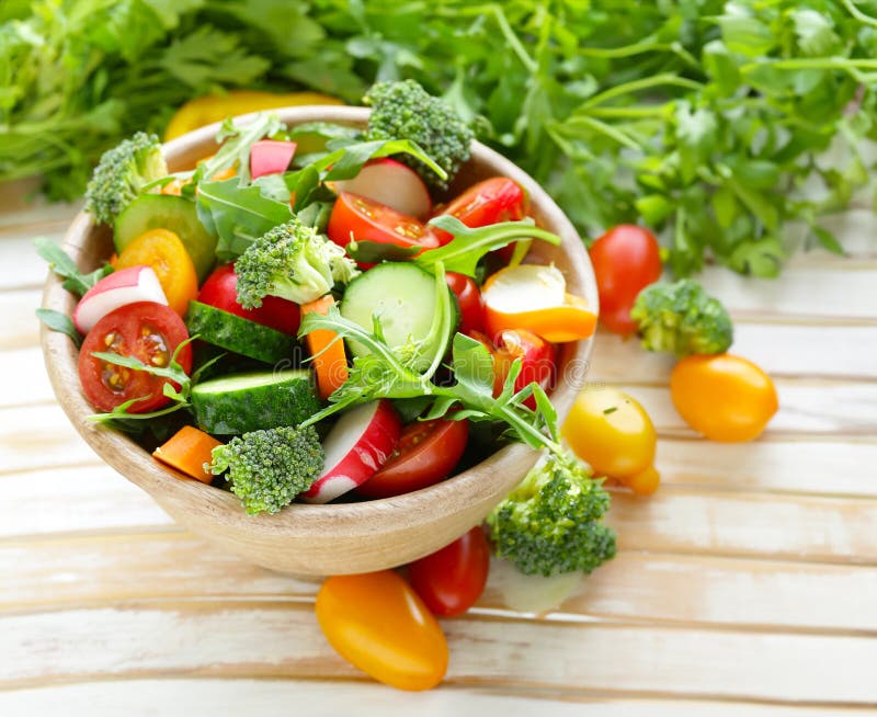 Healthy eating fresh salad stock photo. Image of vegetable 294380674