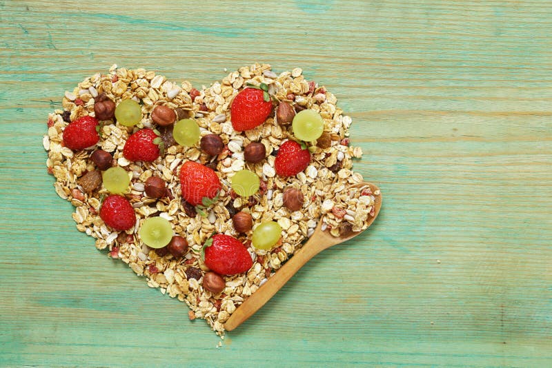 Healthy Eating Granola Cereal with Nuts and Fruit Stock Photo Image of sweet, lifestyle 77432082