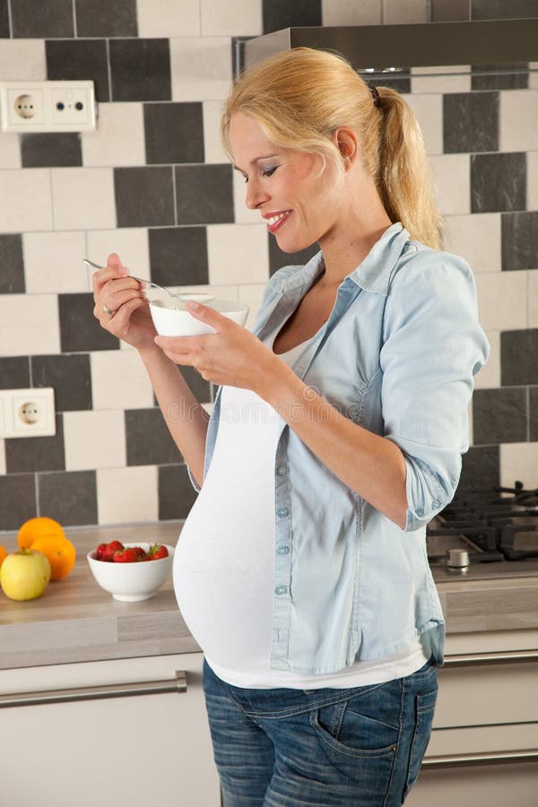 Healthy eating while pregnant stock photos