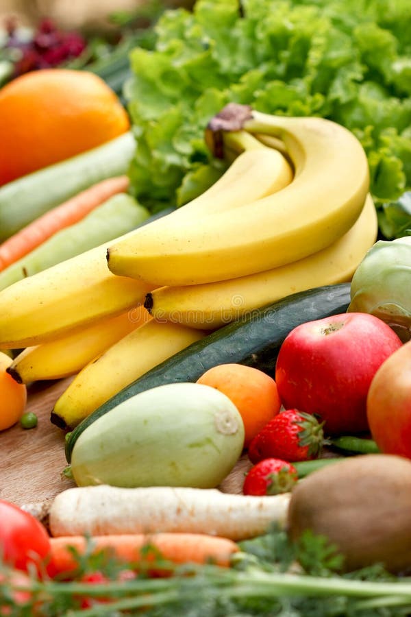 Healthy eating, proper diet - fresh organic fruits and vegetables