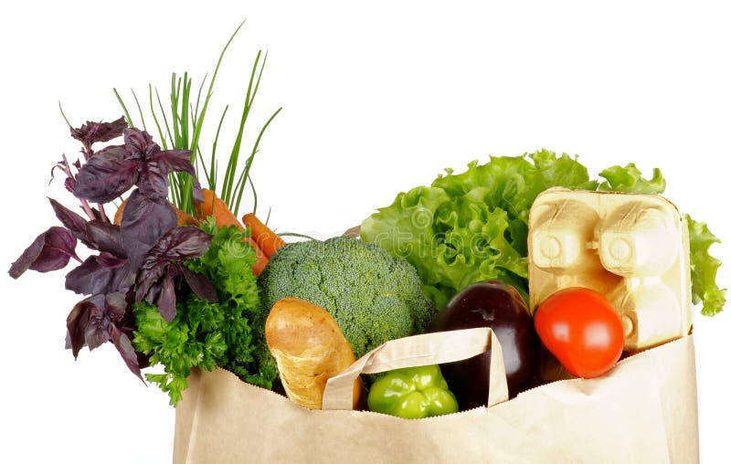 Healthy Eating in Shopping Bag