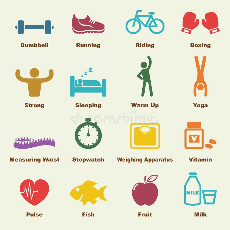Healthy elements vector illustration