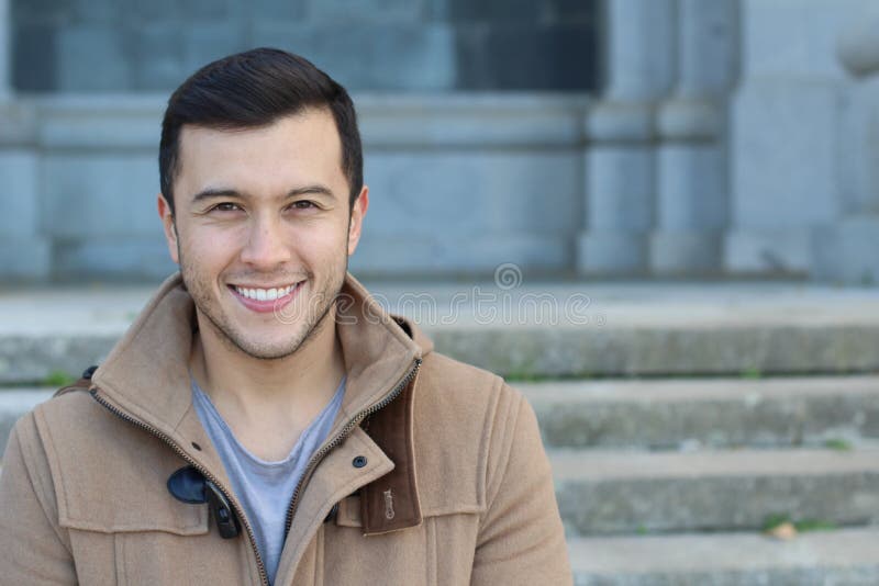 Healthy ethnic guy with a gorgeous smile royalty free stock images Healthy ethnic guy with a gorgeous smile royalty free stock images