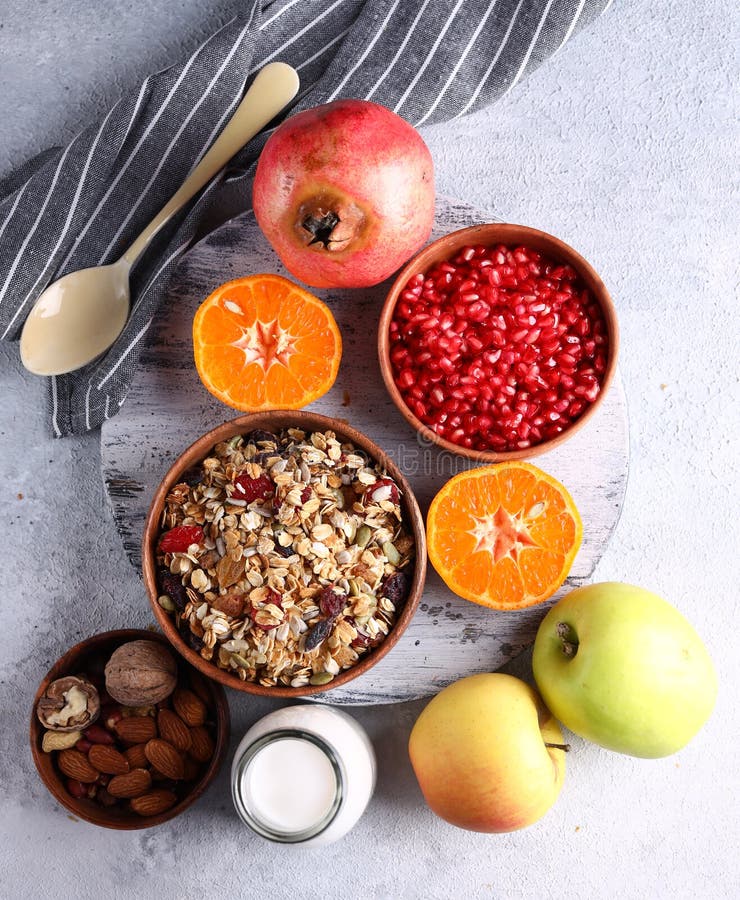 Food breakfast granola stock image. Image of food, breakfast 202045127