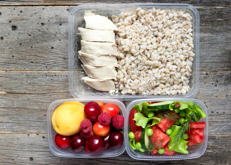 Healthy Food, Cooked in Containers. Stock Image - Image of cheese ...