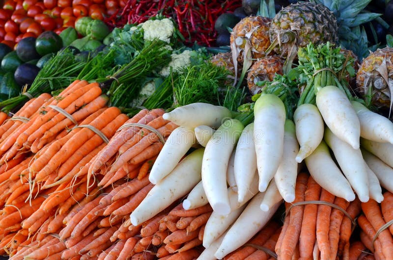 Healthy Food display on Traditional Market