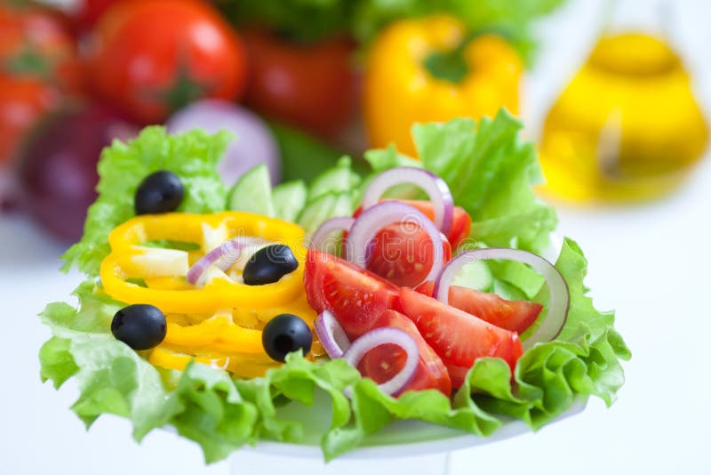 Healthy food fresh vegetable salad. Healthy food fresh vegetable salad