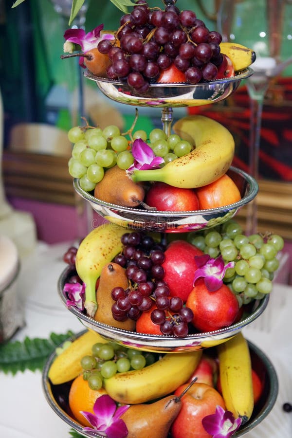 Many different fruits an the wedding reception, healthy eating. Wedding cone stock images, royalty-free photos and pictures