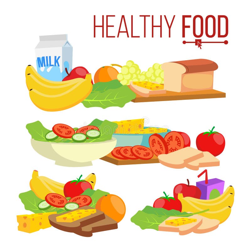 Healthy Food Vector. Help Health-Care. Healthy Eating Concept. Health  Benefits. Isolated Flat Cartoon Illustration Stock Vector - Illustration of  female, diet: 104047496