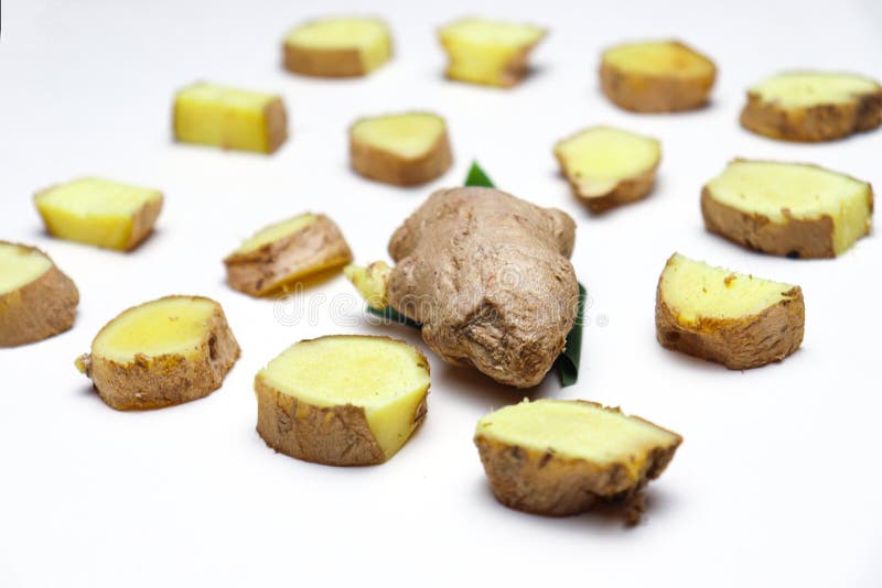 Ginger with Leaf for Best Spice Stock Photo Image of brown, isolated