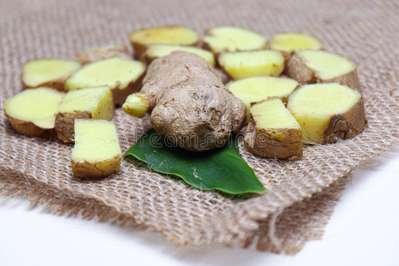 Ginger with Leaf for Best Spice Stock Image Image of smell, food