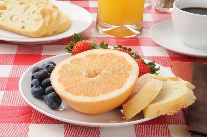 Healthy fruit breakfast stock images