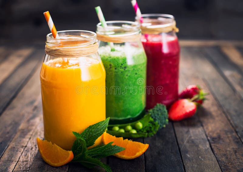 Healthy fruit and vegetable smoothies royalty free stock photos Healthy fruit and vegetable smoothies royalty free stock photos