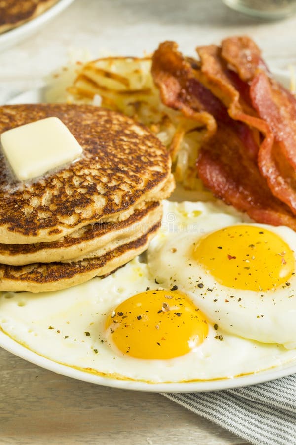 Healthy Full American Breakfast Stock Photo Image of pancakes, food