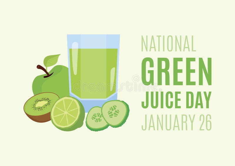 National Green Juice Day Vector Stock Vector Illustration of apple