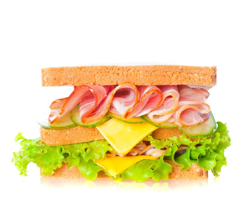 Healthy ham sandwich stock photo. Image of lunch, health 13541872
