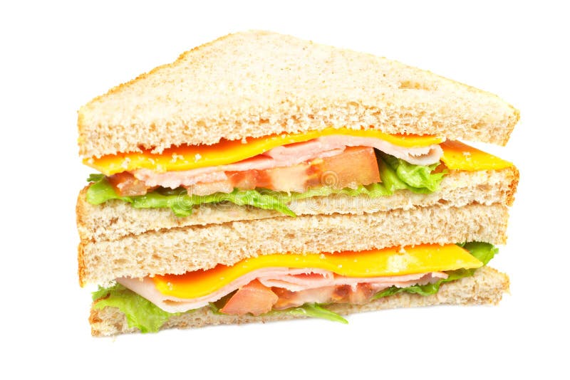 Ham and Cheese Panini Sandwich Stock Photo Image of halves, pressed