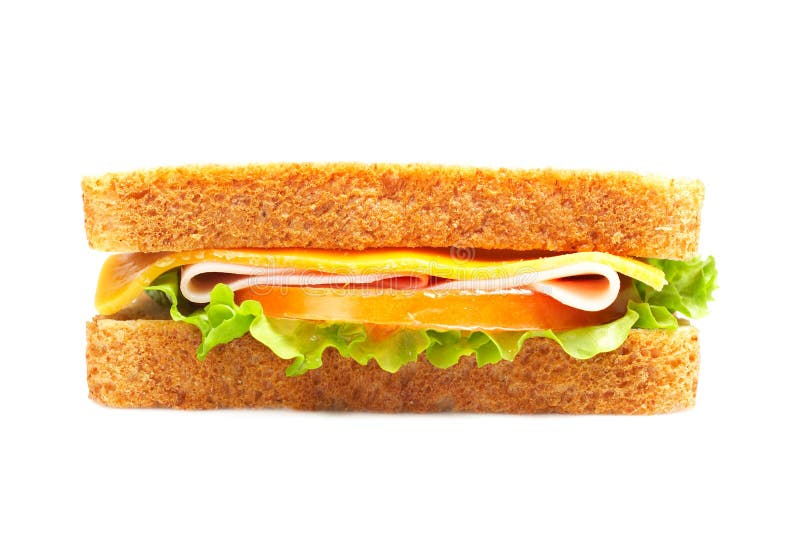 Healthy ham big sandwich stock image. Image of appetite 5332893