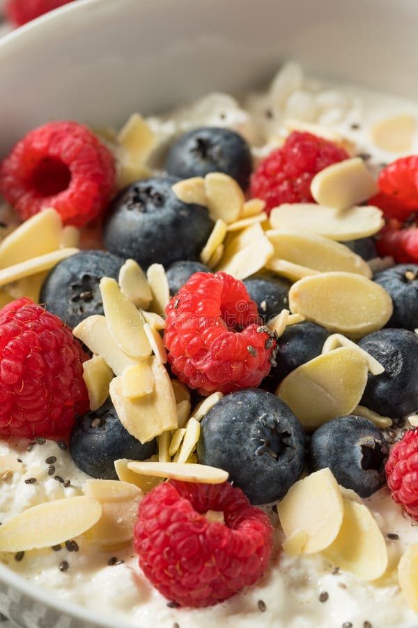 Healthy Homemade Cottage Cheese Breakfast Stock Photo Image of milk