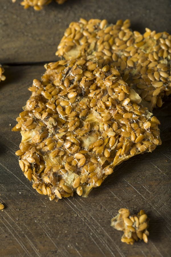 Healthy Homemade Flax Seed Crackers stock photos