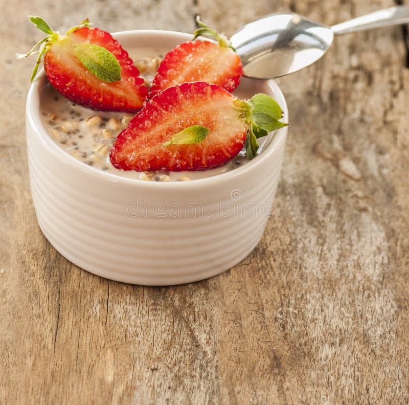 Healthy Homemade Oatmeal with Berries Stock Image Image of nutrition