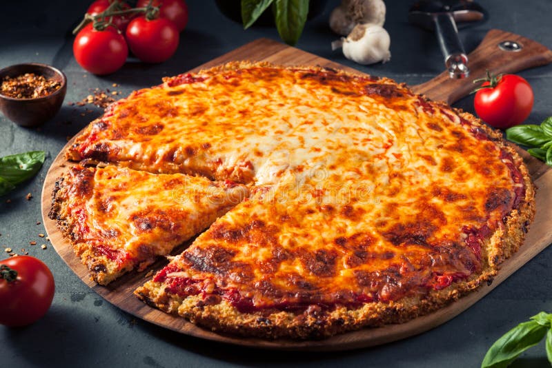 Healthy Homemade Quinoa Crust Cheese Pizza Stock Photo Image of