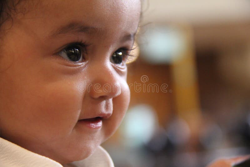 Close Up of Happy Healthy Indian New Born Baby Stock Image - Image of  focus, head: 120384115