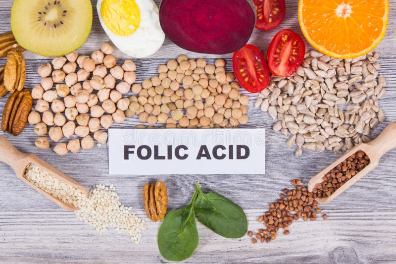 Healthy Ingredients Containing Vitamin B9 and Minerals. Nutritious