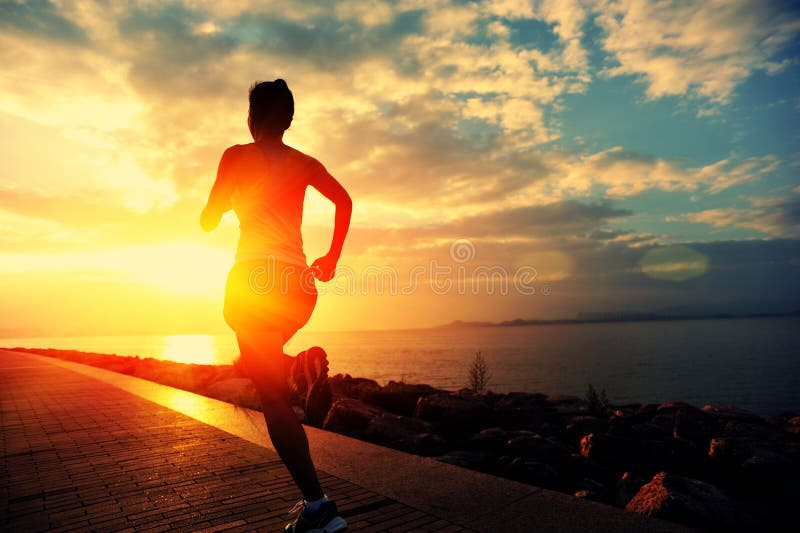 Healthy lifestyle asian woman running stock image Healthy lifestyle asian woman running stock image