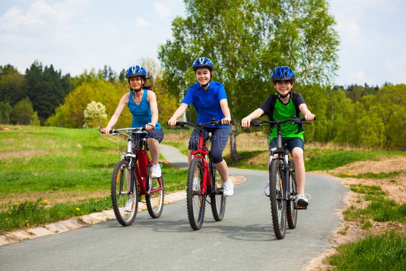 Healthy Lifestyle - Family Biking Stock Image - Image of lane, 1314: ...