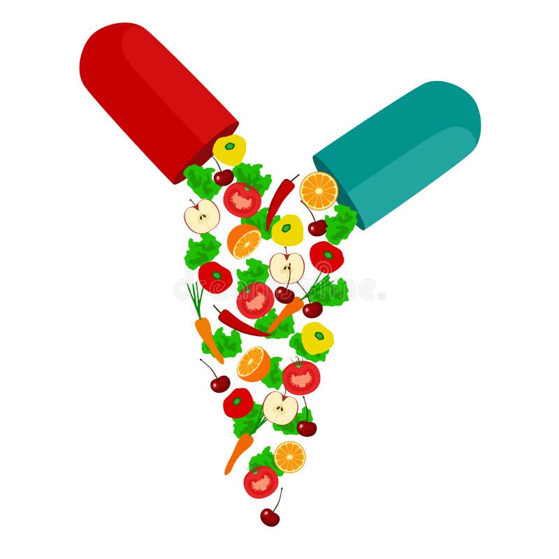 Healthy Lifestyle. Vitamins. vector illustration Healthy Lifestyle. Vitamins. vector illustration