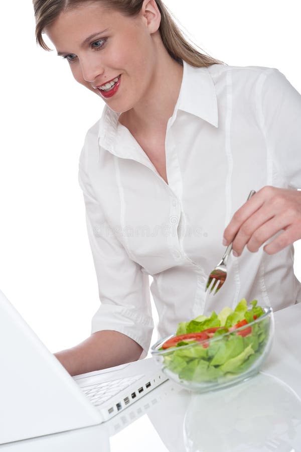 Healthy lifestyle - Woman having lunch break