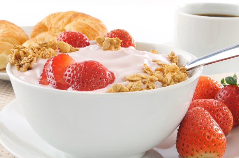 Healthy low fat breakfast stock image. Image of dairy 22269285