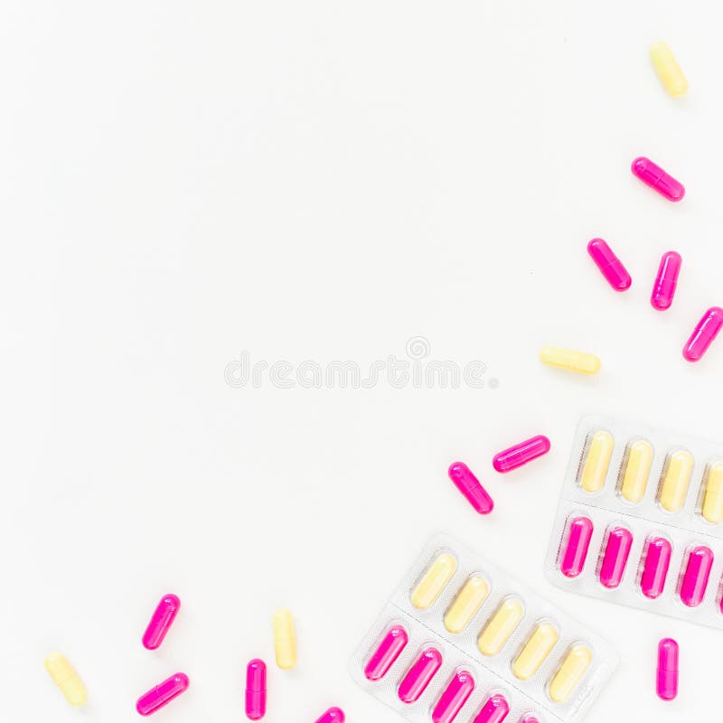 Healthy medical concept with vitamins on white background. Flat lay, top view. royalty free stock photo Healthy medical concept with vitamins on white background. Flat lay, top view. royalty free stock photo