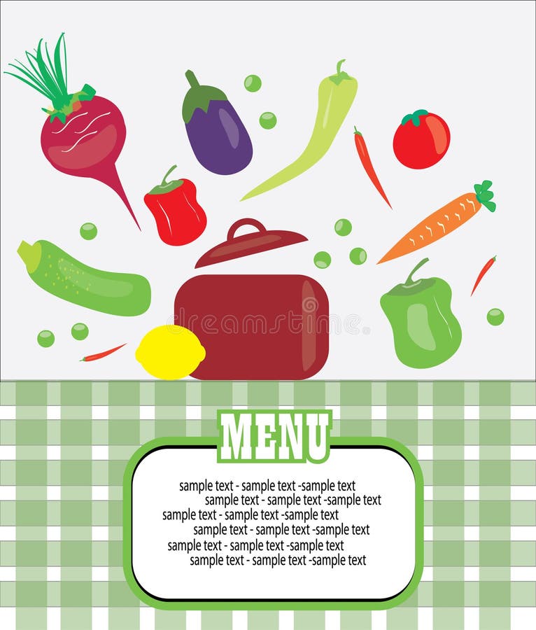 Healthy menu card stock vector. Illustration of natural 29779387
