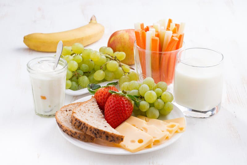 Healthy and nutritious breakfast with fruits and vegetables