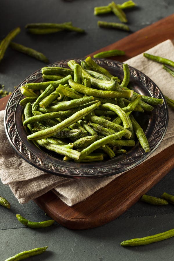 Healthy Nutritious Dehydrated Green Bean Chips Stock Image Image of crisp, salty 74975271