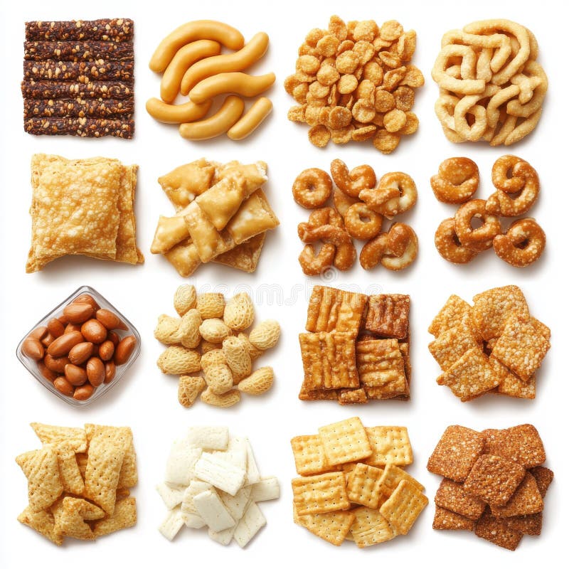 Healthy Nuts and Snacks. ilustracja wektor