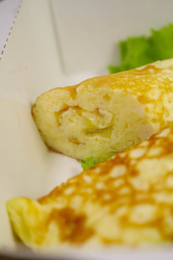 Healthy Omelette with Lettuce Stock Photo Image of healthy, omelette