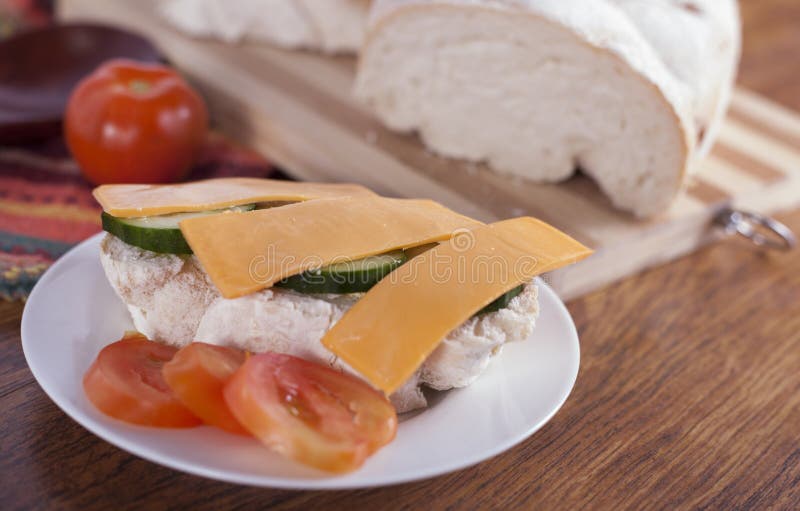 Healthy Open Vegetarian Sandwich with Cheese Stock Photo Image of