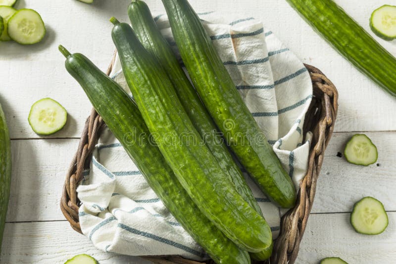 Healthy Organic Green English Cucumbers