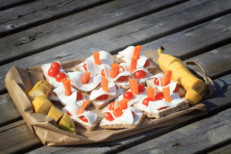 Healthy picnic snack stock photo. Image of bread, picnic 57229456