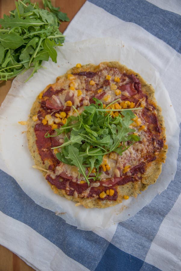 Healthy Pizza with Quinoa Crust Stock Photo Image of clean, full