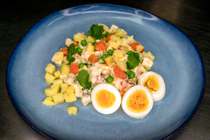 Healthy potato salad stock image. Image of healthy, salad 166186931